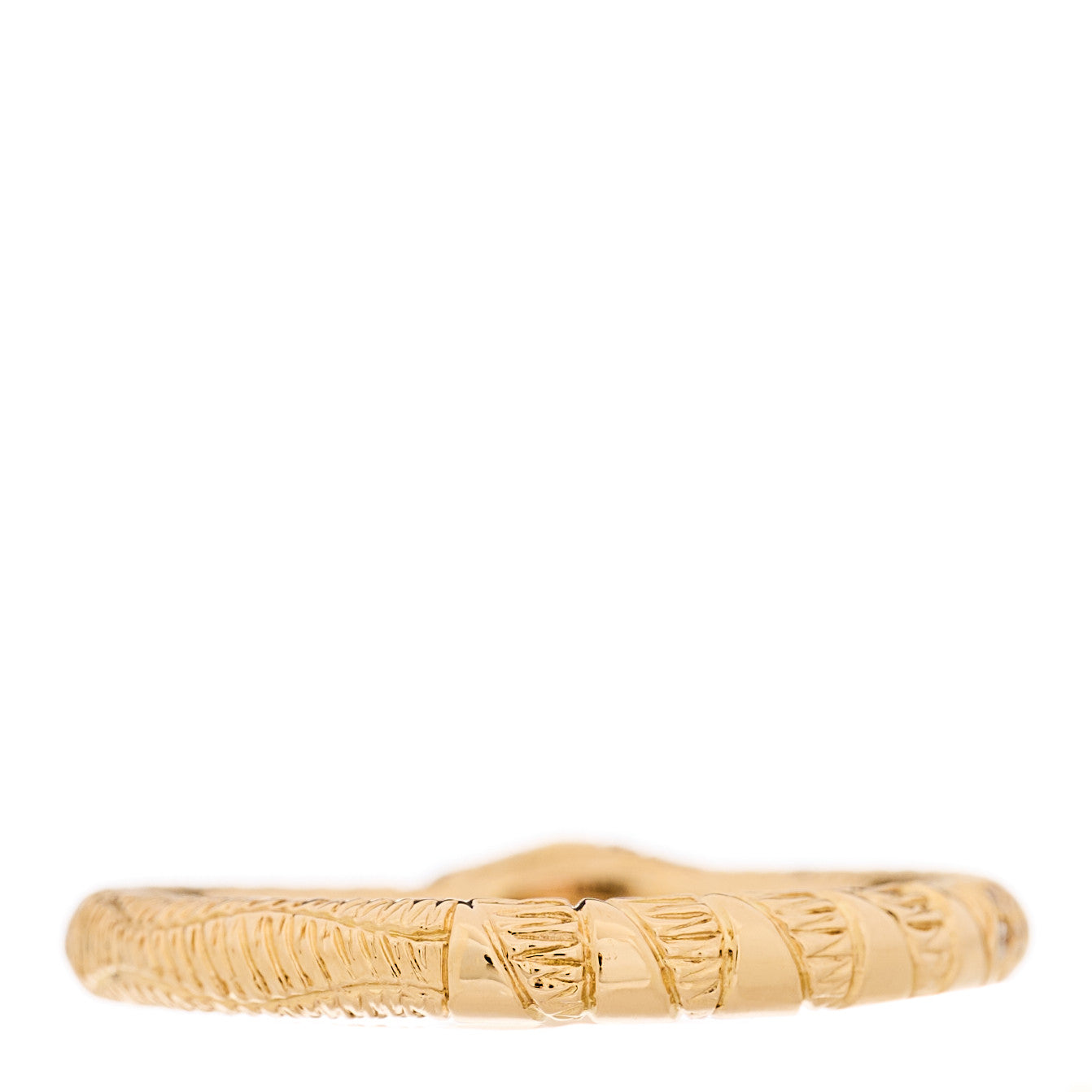 Gucci 18K Yellow Gold Diamond Ouroboros Snake Ring 48 4.5 3 of 6