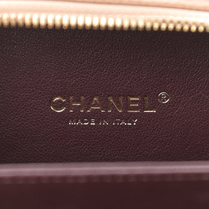 Chanel Caviar Quilted Small CC Filigree Vanity Case Beige Black 6 of 10