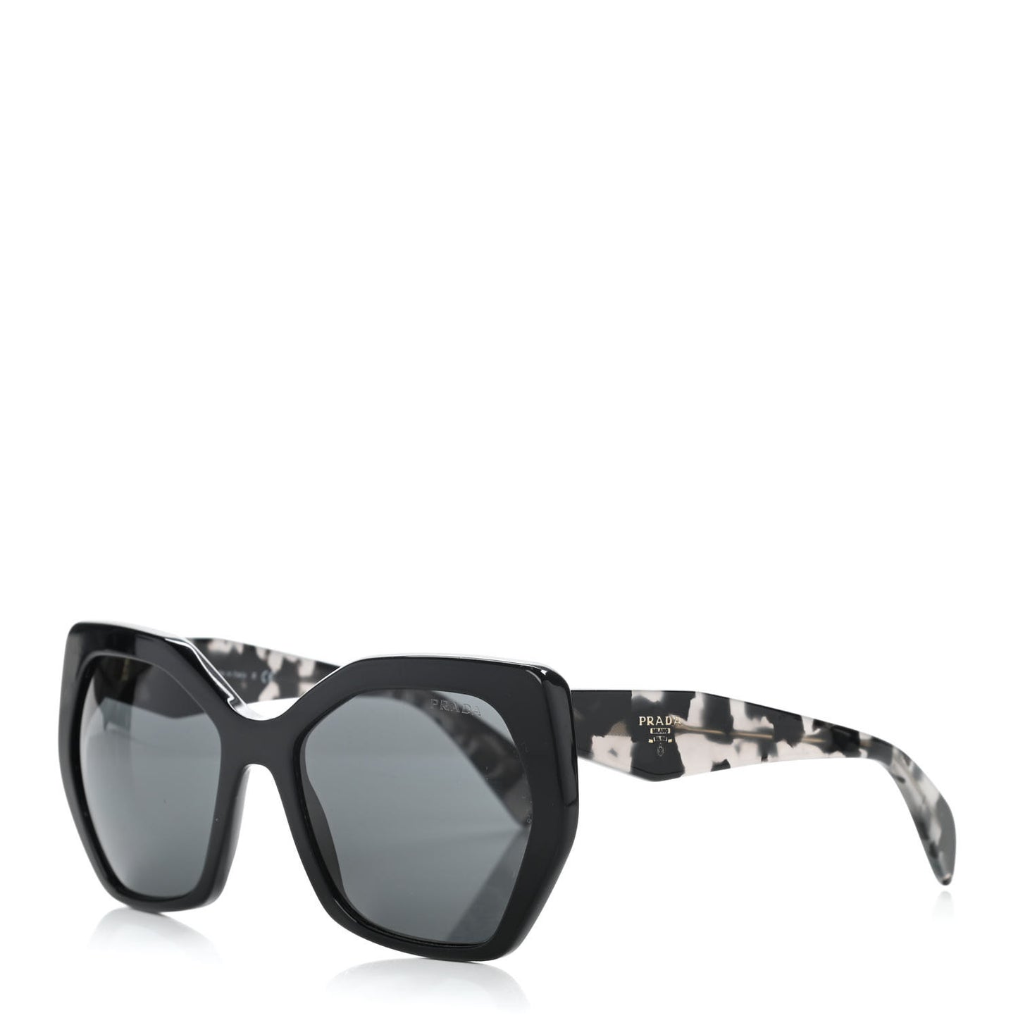 Acetate Sunglasses SPR 16R Black Tortoise Grey