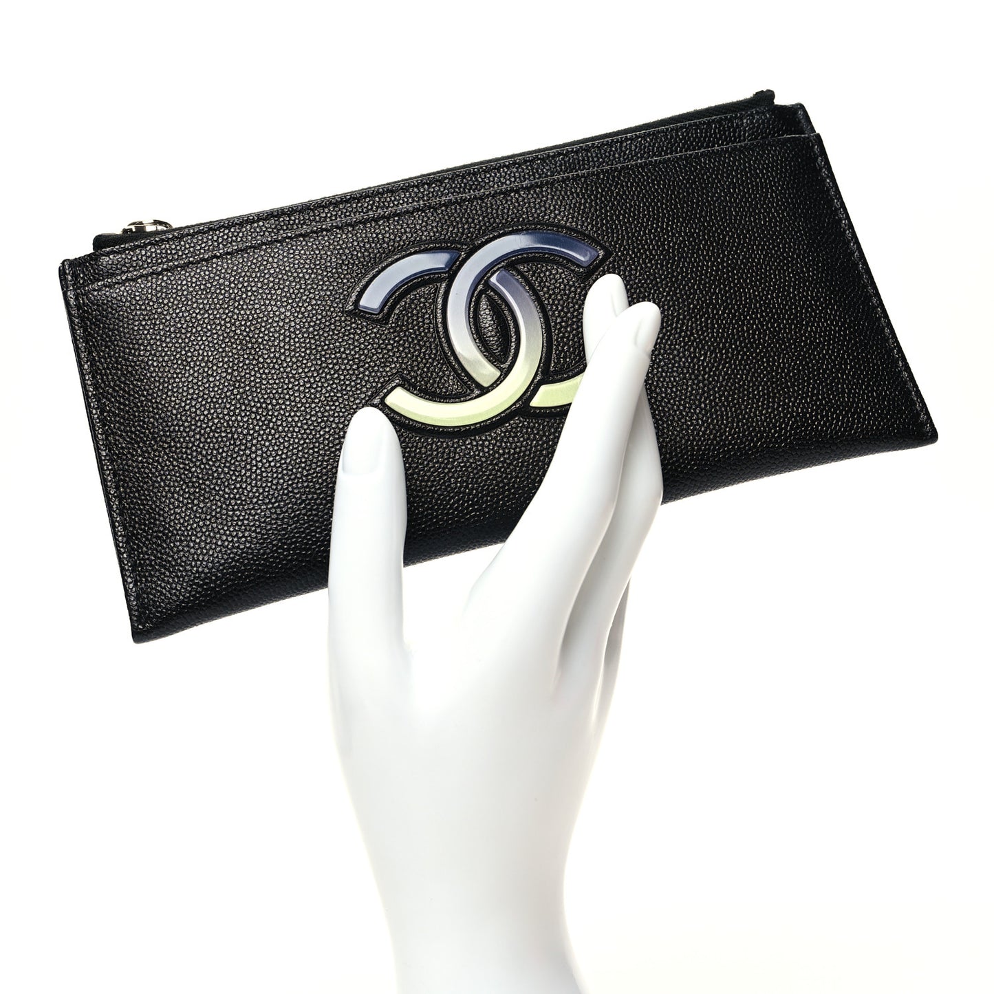 Caviar CC Classic Zip Pouch Black Blue Green