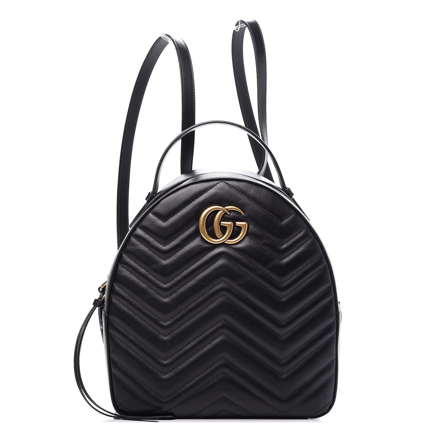 Calfskin Matelasse GG Marmont Dome Backpack Black
