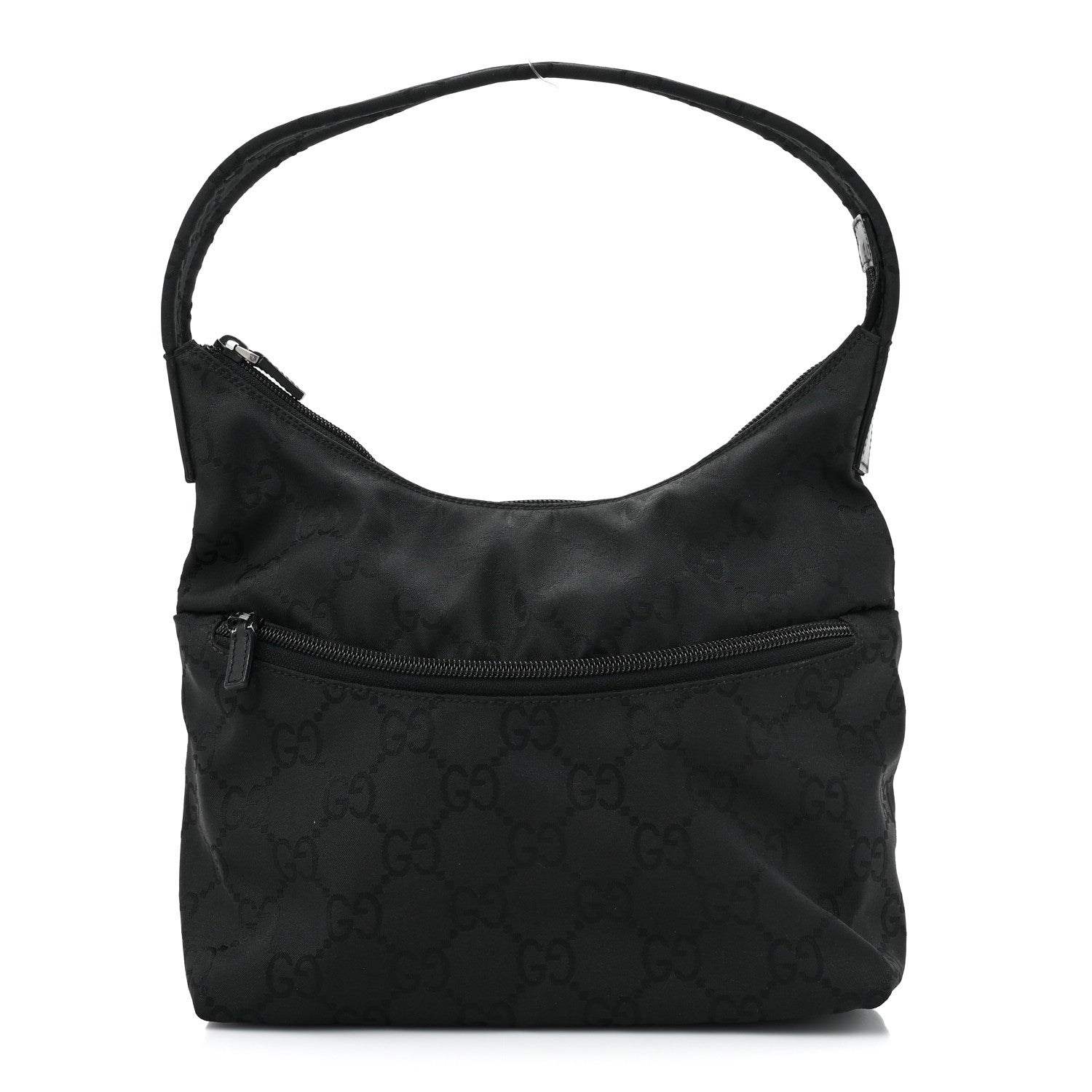 Gucci Nylon Monogram Small Hobo Black 1 of 9