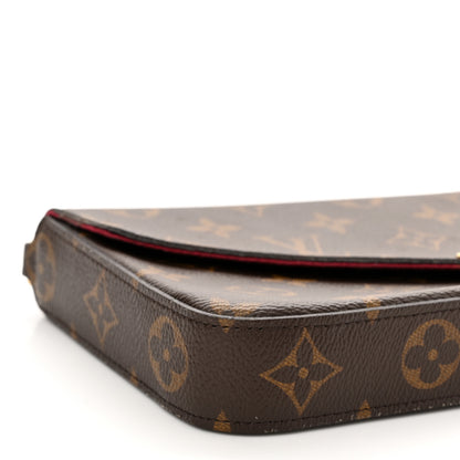 Louis Vuitton Monogram Pochette Felicie Chain Wallet Fuchsia 10 of 12