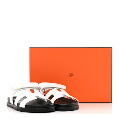 Hermes Calfskin Womens Chypre Sandals 36 White 12 of 12