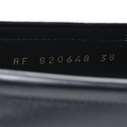 Saint Laurent Calfskin Penny Loafers 38 Black 10 of 11