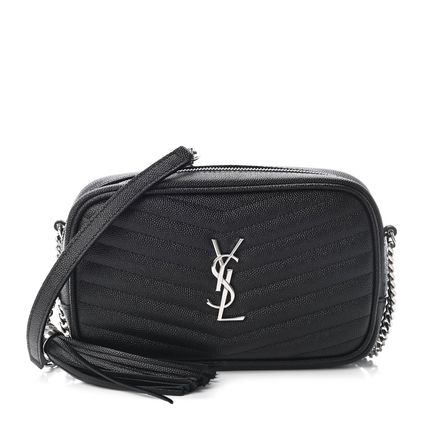 Grain De Poudre Matelasse Monogram Mini Lou Camera Bag Black