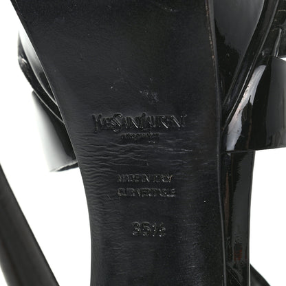 Saint Laurent Patent Tribute 105 Platform Sandals 35.5 Black 6 of 9