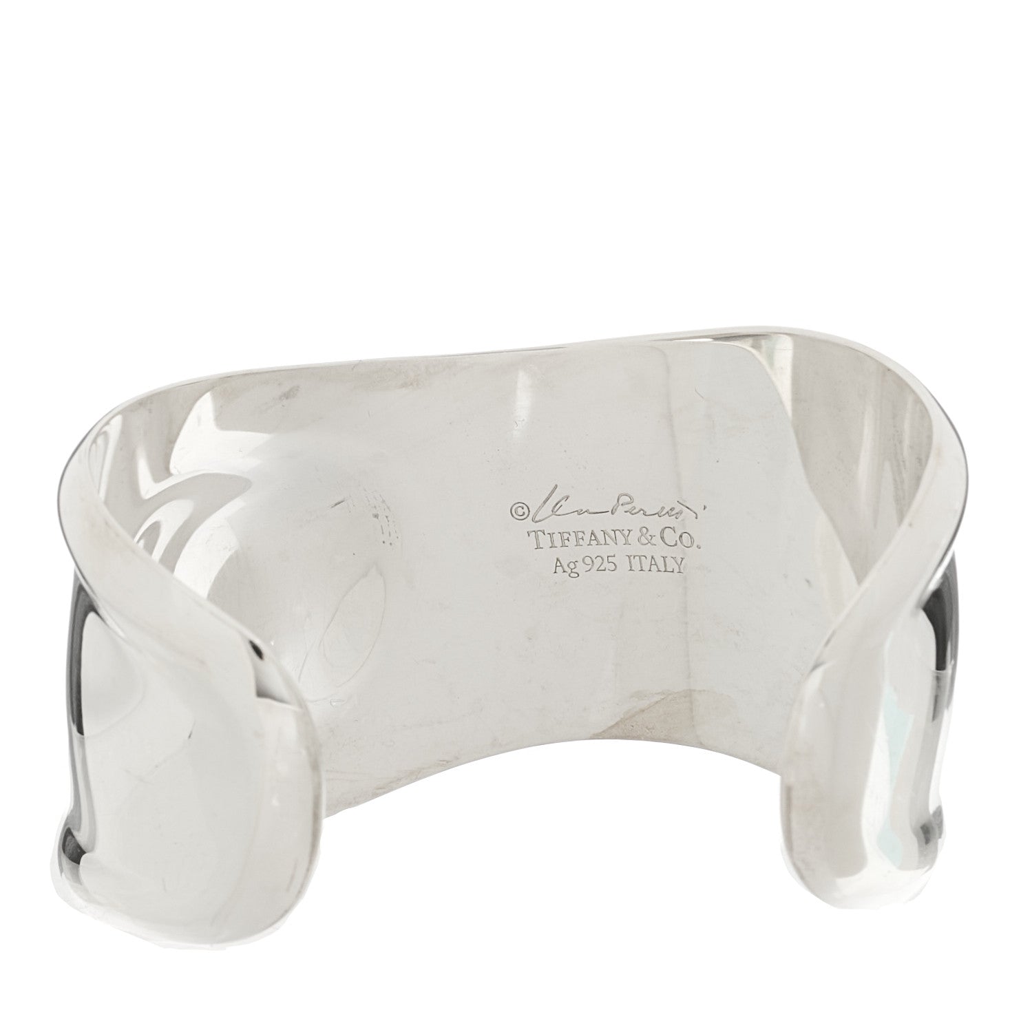 Tiffany Sterling Silver Small Elsa Peretti Left Wrist Bone Cuff Bracelet 3 of 4