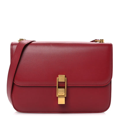 Saint Laurent Box Calfskin Le Carre Satchel Opyum Red 1 of 9