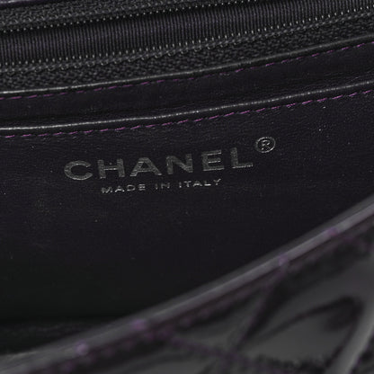 Chanel Patent Quilted Mini Square Flap Purple 5 of 10