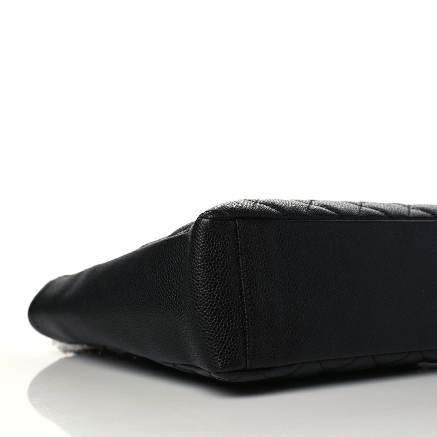 Caviar Quilted Petit Shopping Tote PST Black