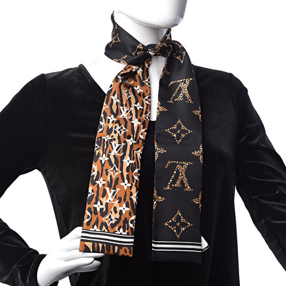 Louis Vuitton Silk Monogram Giant Jungle Bandeau Black 2 of 4
