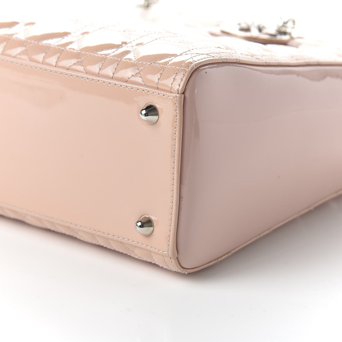 Patent Cannage Large Lady Dior Light Pink