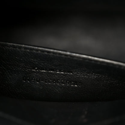 Saint Laurent Calfskin Crocodile Embossed Medium Classic Monogram Cassandra Top Handle Black 7 of 10