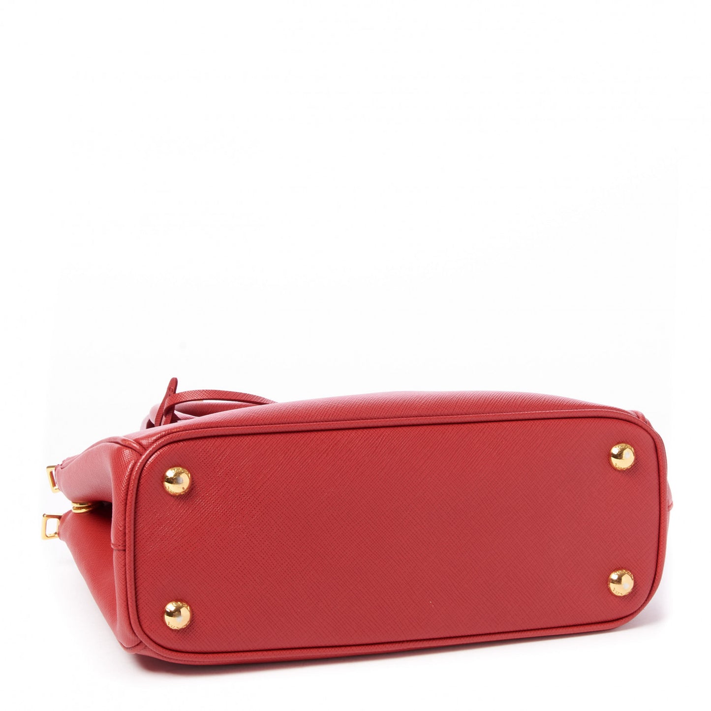 Saffiano Lux Small Galleria Double Zip Tote Fuoco