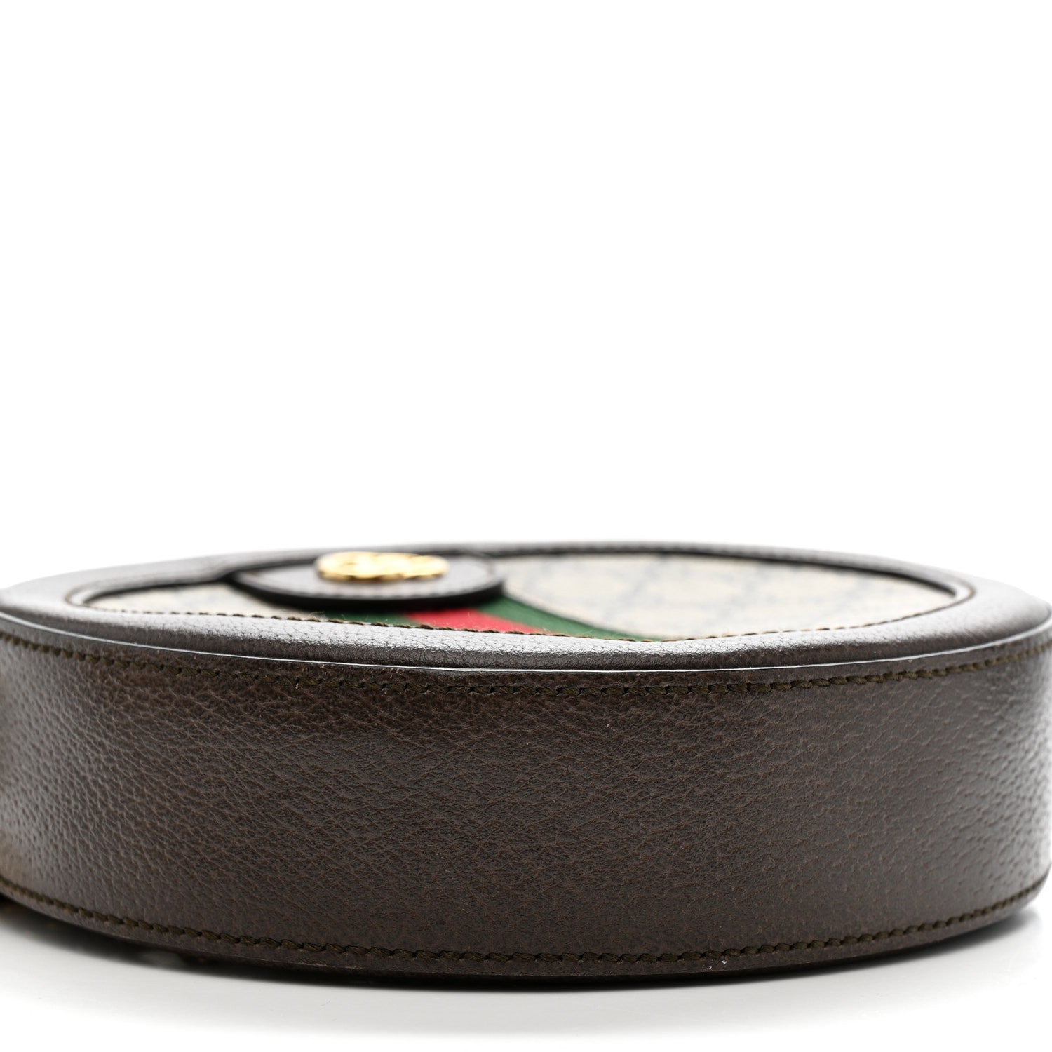Gucci GG Supreme Monogram Web Mini Ophidia Round Shoulder Bag Brown 10 of 10