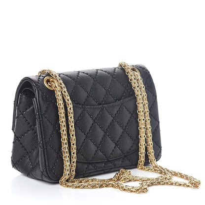 Chanel Calfskin Double Stitch 2.55 Reissue 224 Flap Black 3 of 10