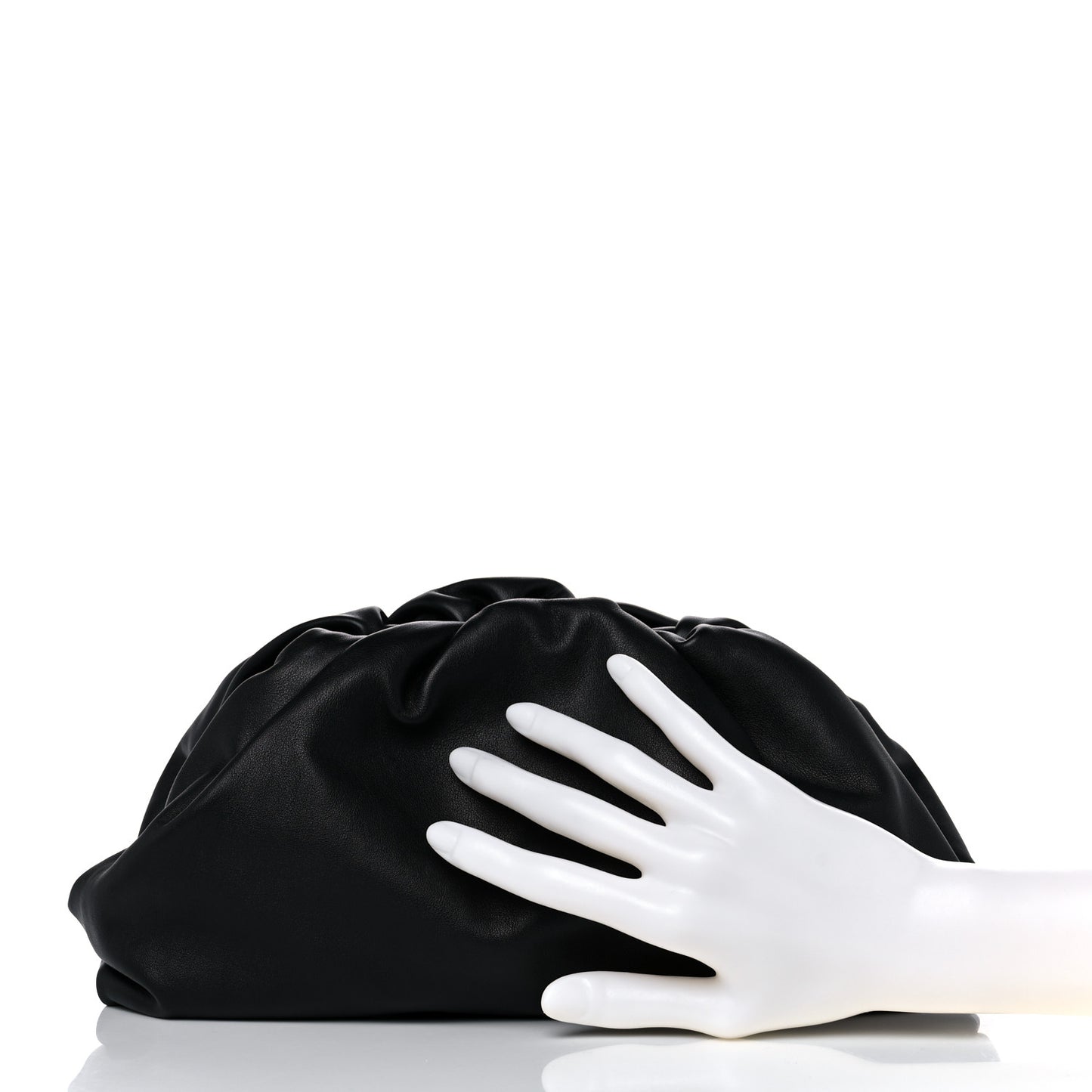 Smooth Butter Calf The Pouch Oversized Clutch Black