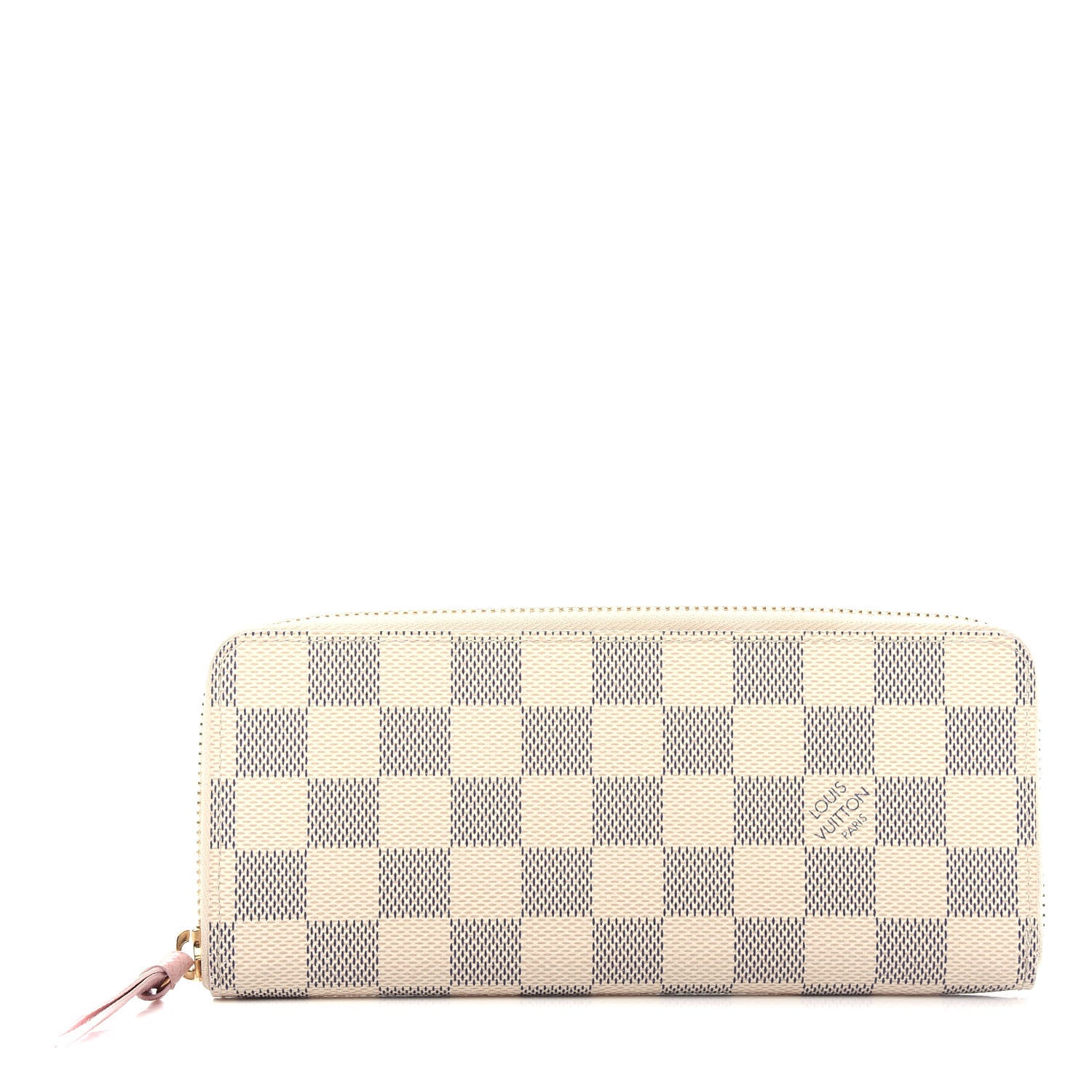 Louis Vuitton Damier Azur Clemence Wallet Rose Ballerine 1 of 7