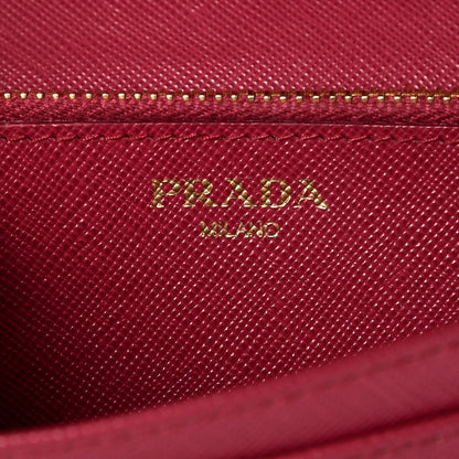 Prada Saffiano Metal Flap Wallet Peonia 6 of 10