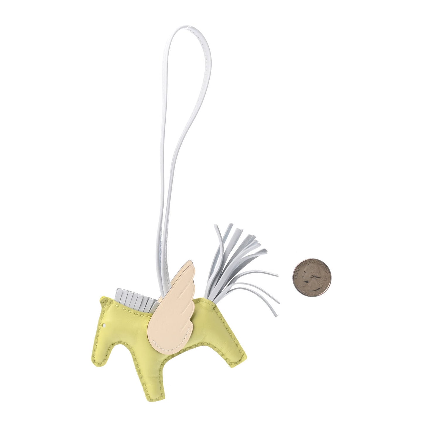 Milo Lambskin Grigri Rodeo Pegase Horse Bag Charm PM Jaune Bourgeon Bleu Brume Nata