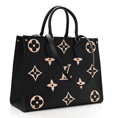Louis Vuitton Empreinte Monogram Giant Onthego MM Black Beige 3 of 10