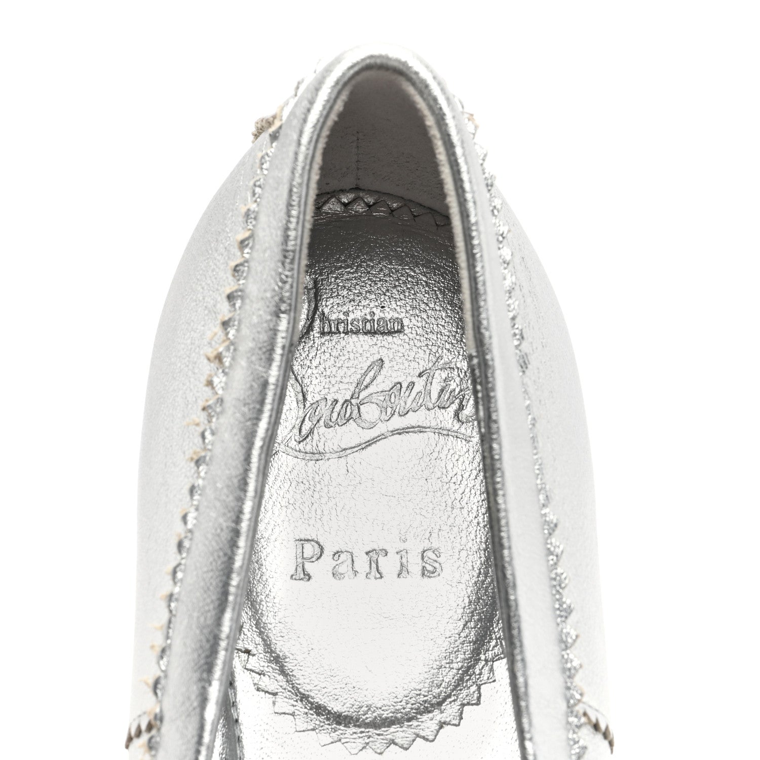 Christian Louboutin Nappa Mamadrague Flats 36 Silver 7 of 7