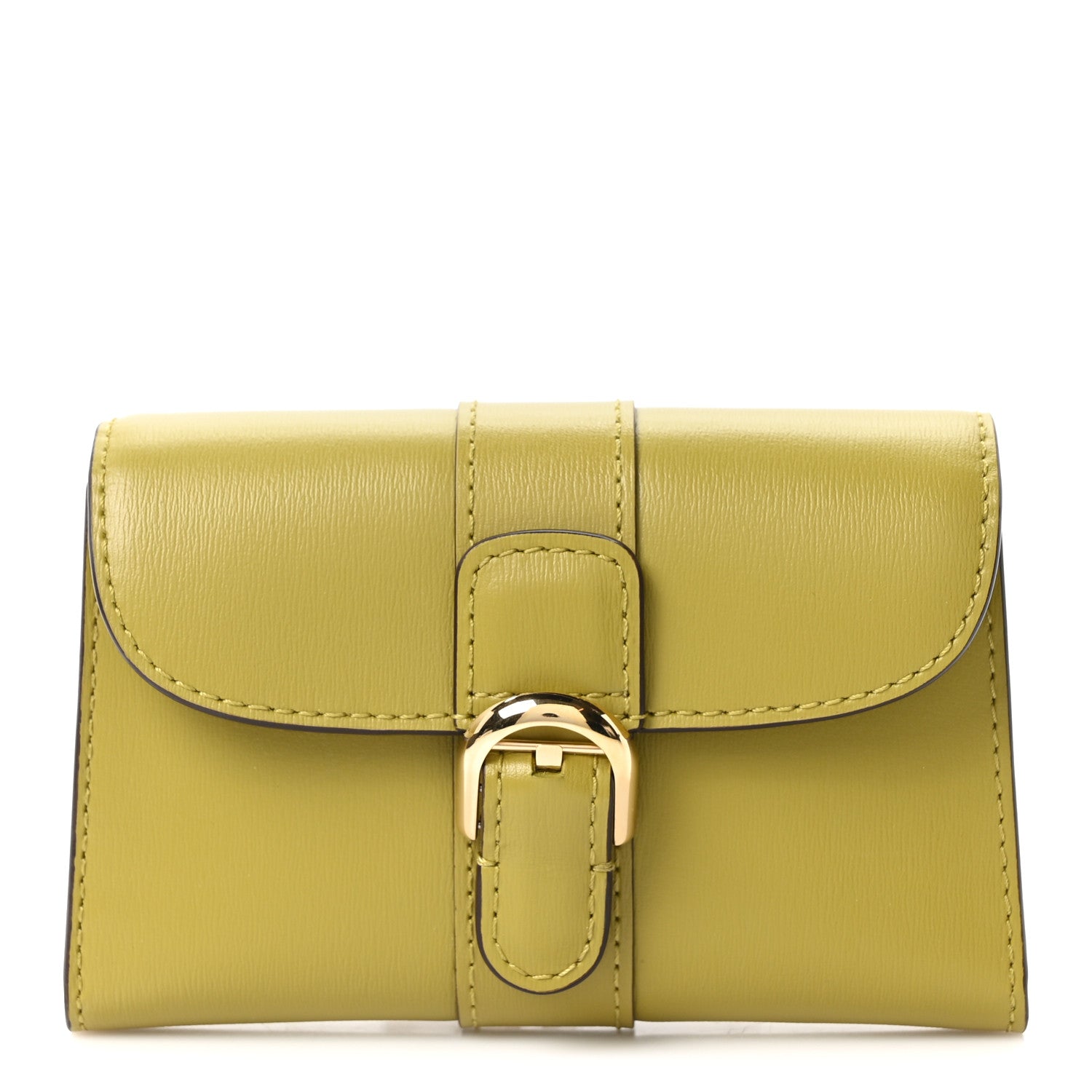 Delvaux Box Calfskin Brillant Card Holder Kiwi 1 of 10
