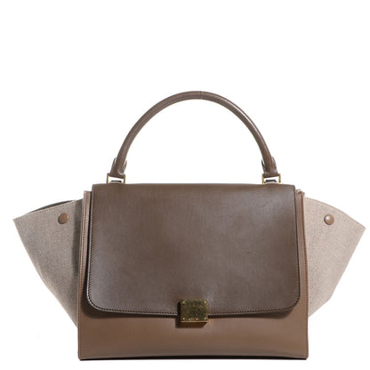 Celine Smooth Calfskin Canvas Medium Tri-Color Trapeze 1 of 9