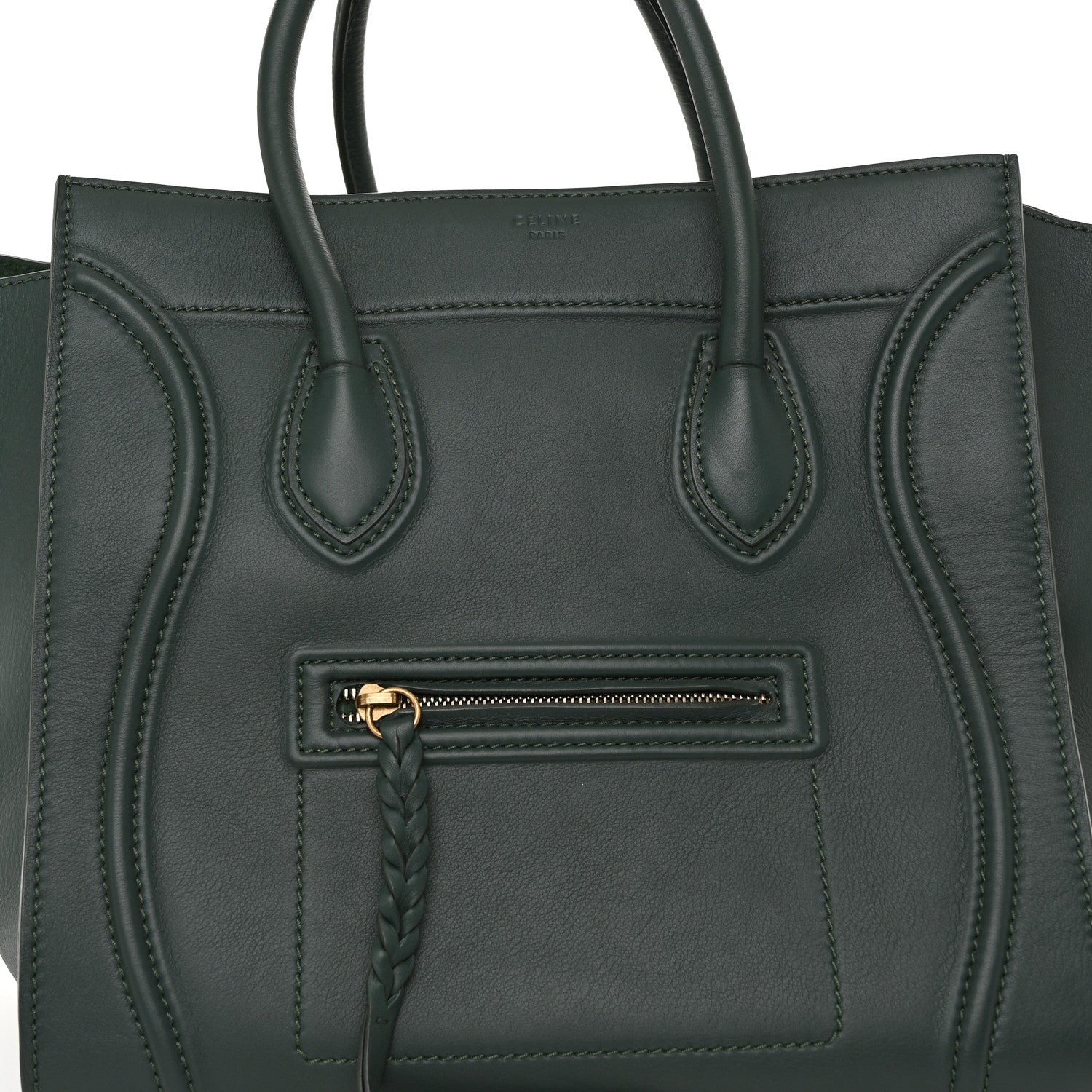 Celine Smooth Calfskin Medium Phantom Luggage Bottle Green Bottle Green 7 of 10