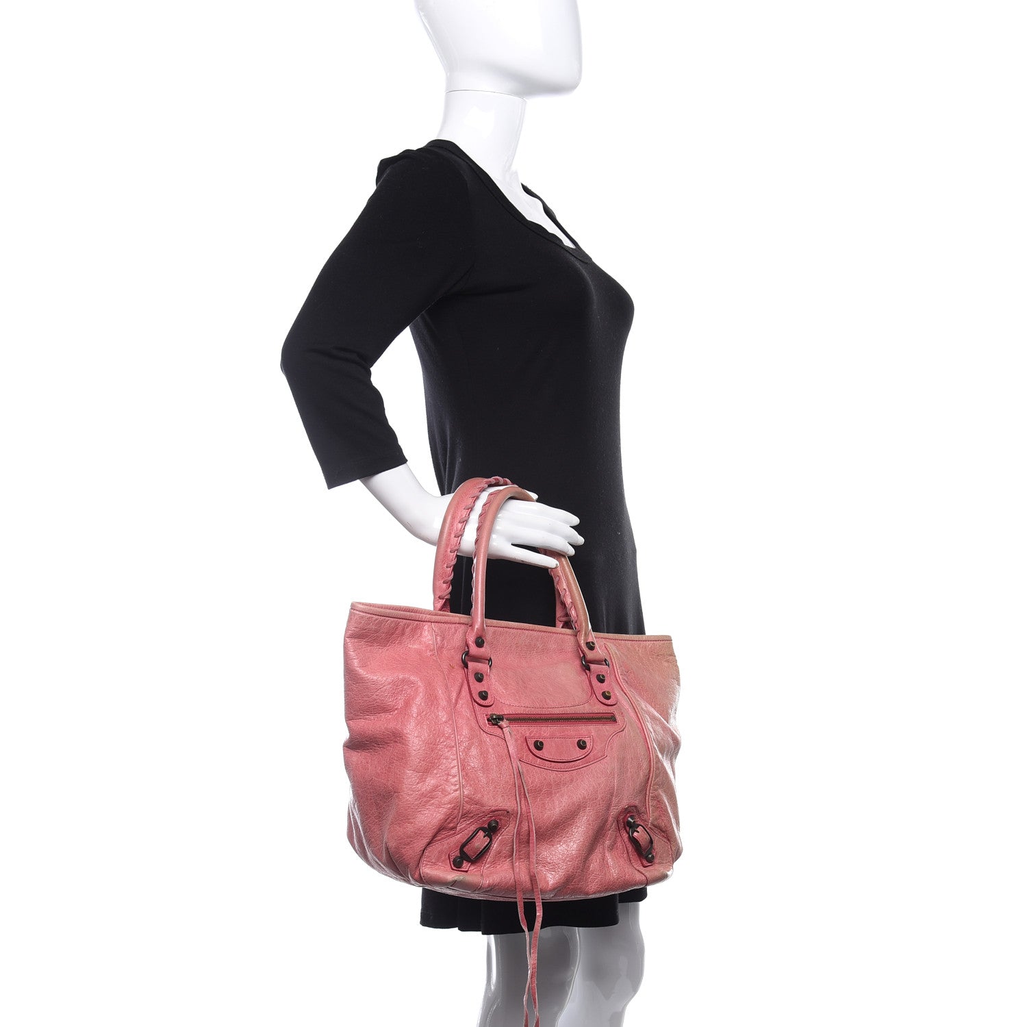 Balenciaga Agneau Classic Hardware S Sunday Tote Pivoine 3 of 9