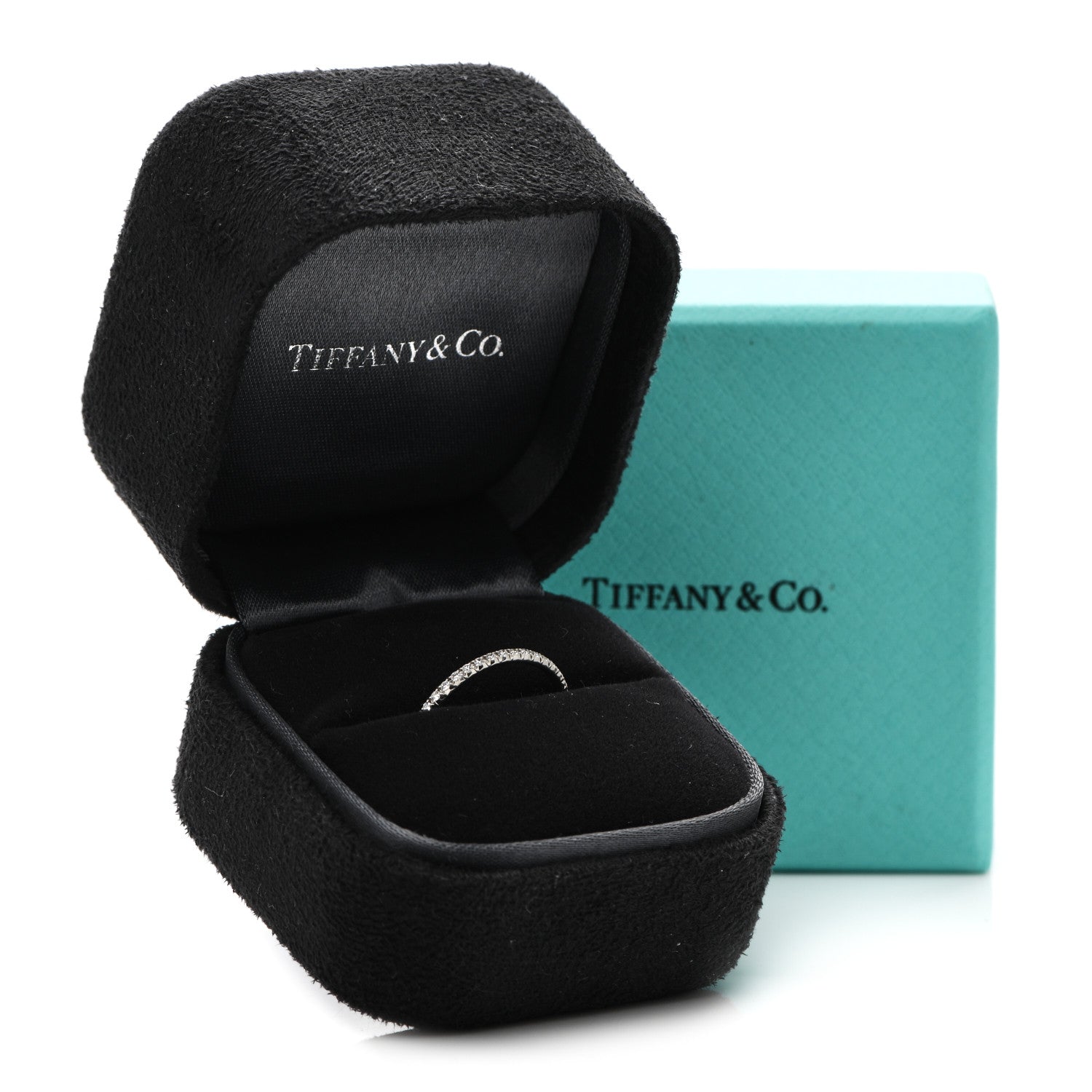 Tiffany Platinum Diamond Metro Band Ring 52 6 6 of 6