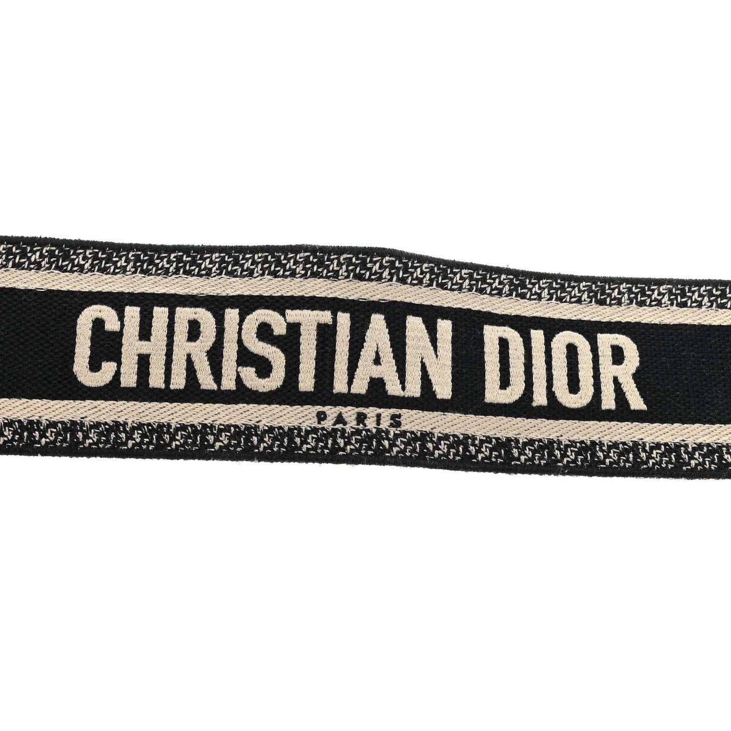 Canvas Embroidered Shoulder Strap Black