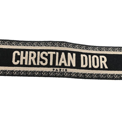 Christian Dior Canvas Embroidered Shoulder Strap Black 4 of 5