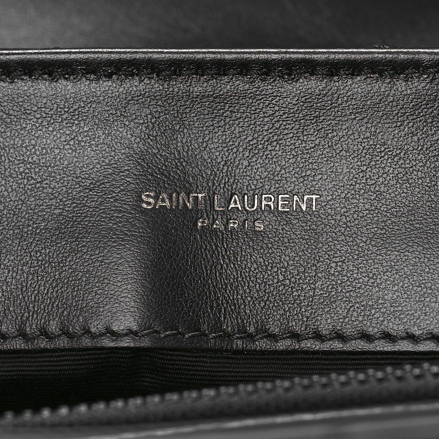 Calfskin Y Quilted Monogram Monochrome Medium Loulou Chain Satchel Black