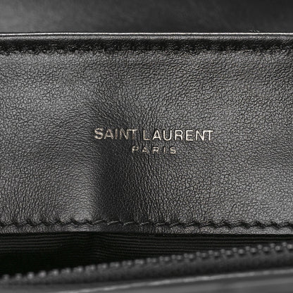 Saint Laurent Calfskin Y Quilted Monogram Monochrome Medium Loulou Chain Satchel Black 7 of 9