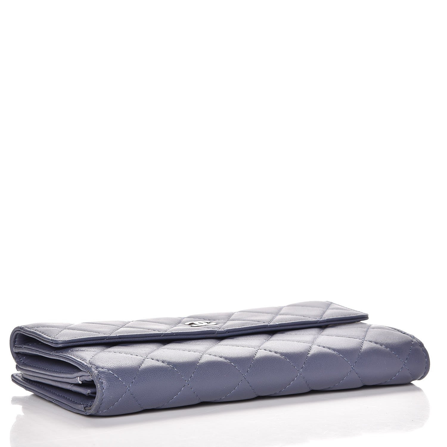 Chanel Lambskin Quilted Long Flap Wallet Lavender 4 of 13