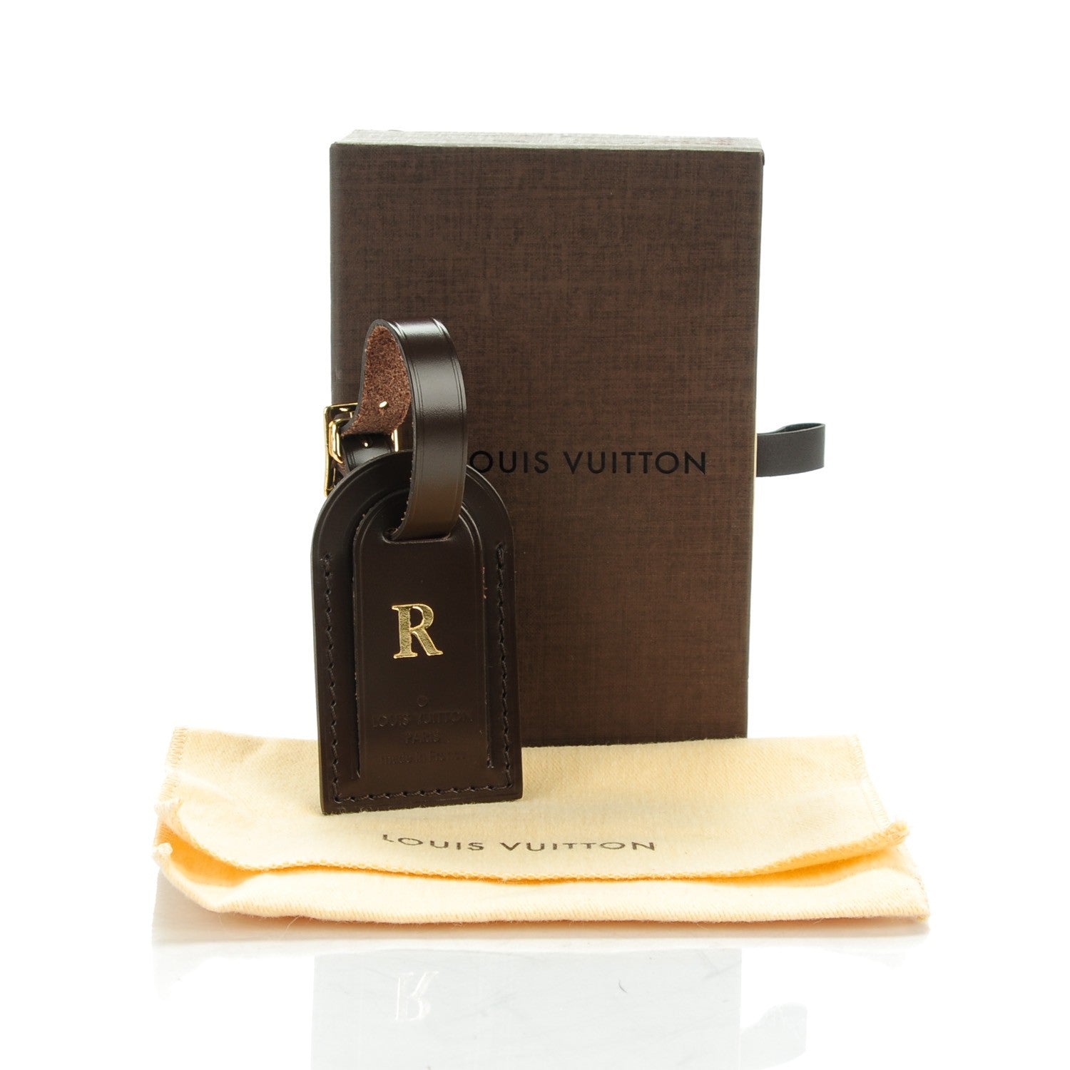 Louis Vuitton Calfskin Ebene Luggage Tag 4 of 4