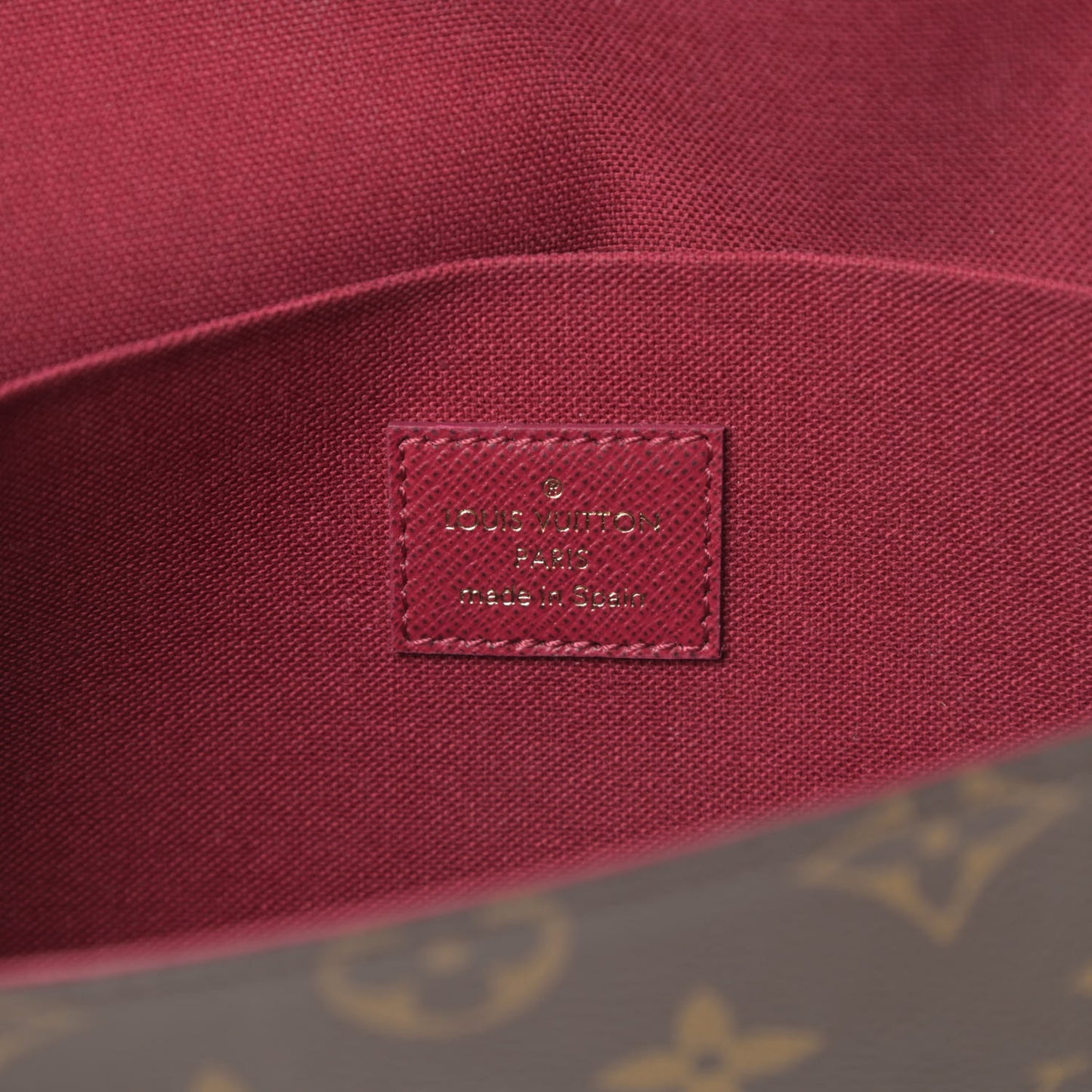 Monogram Pochette Felicie Chain Wallet Fuchsia