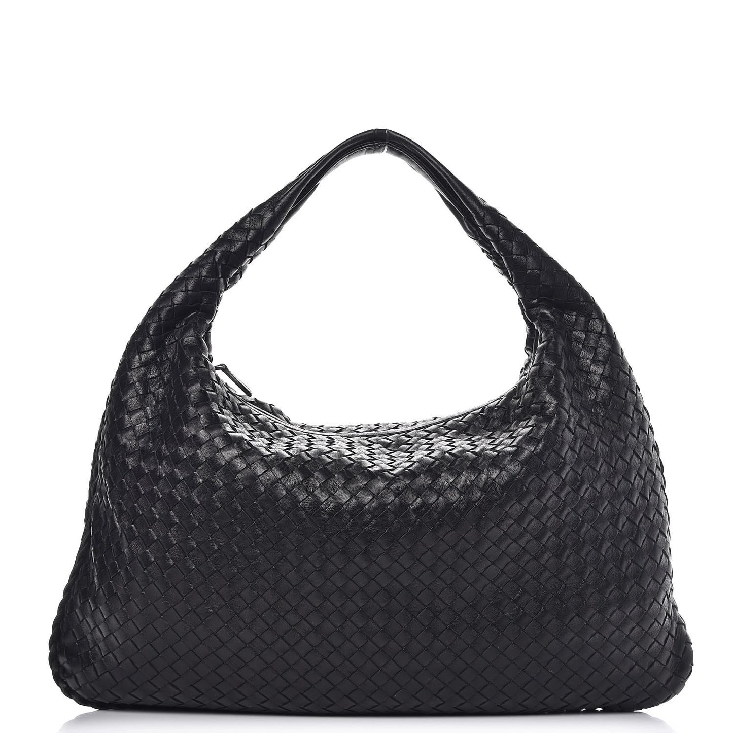 Nappa Intrecciato Large Veneta Hobo Nero Black