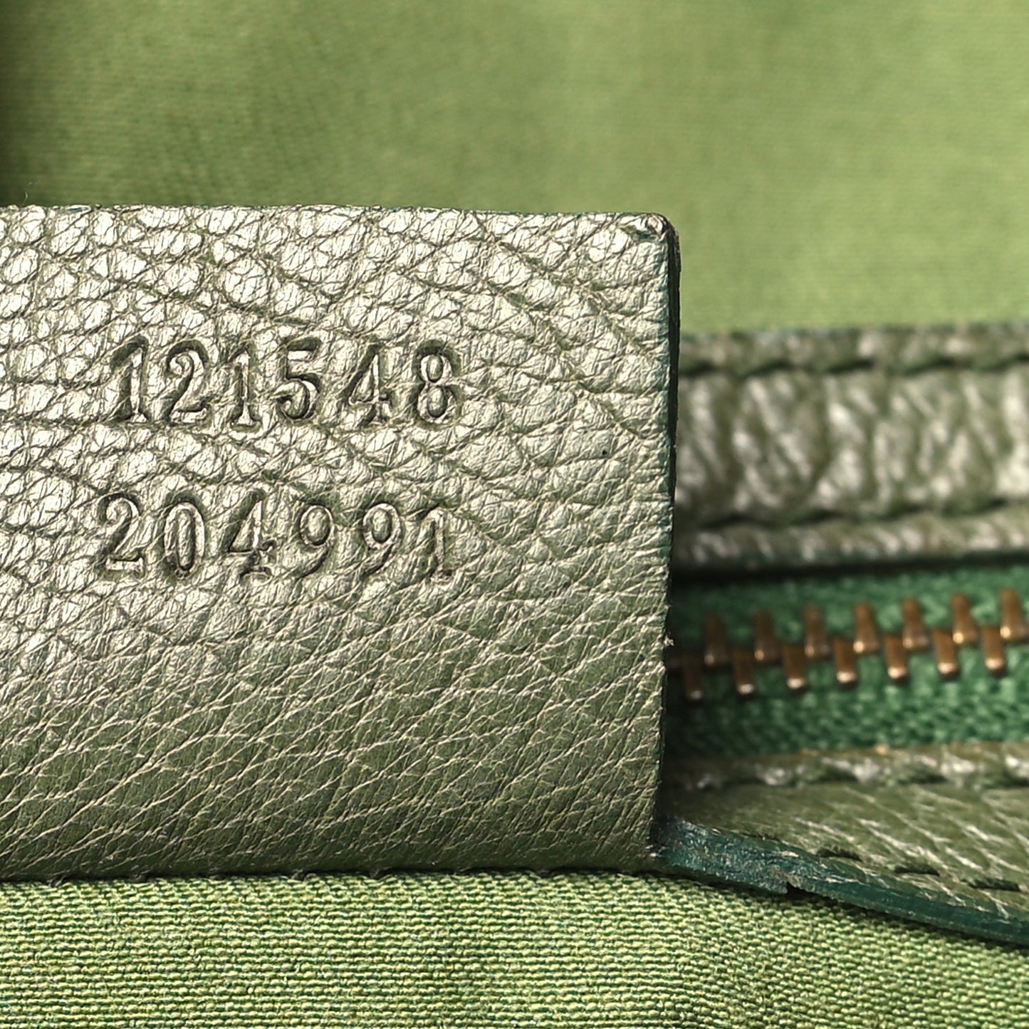 Leather Small Blondie Hobo Green