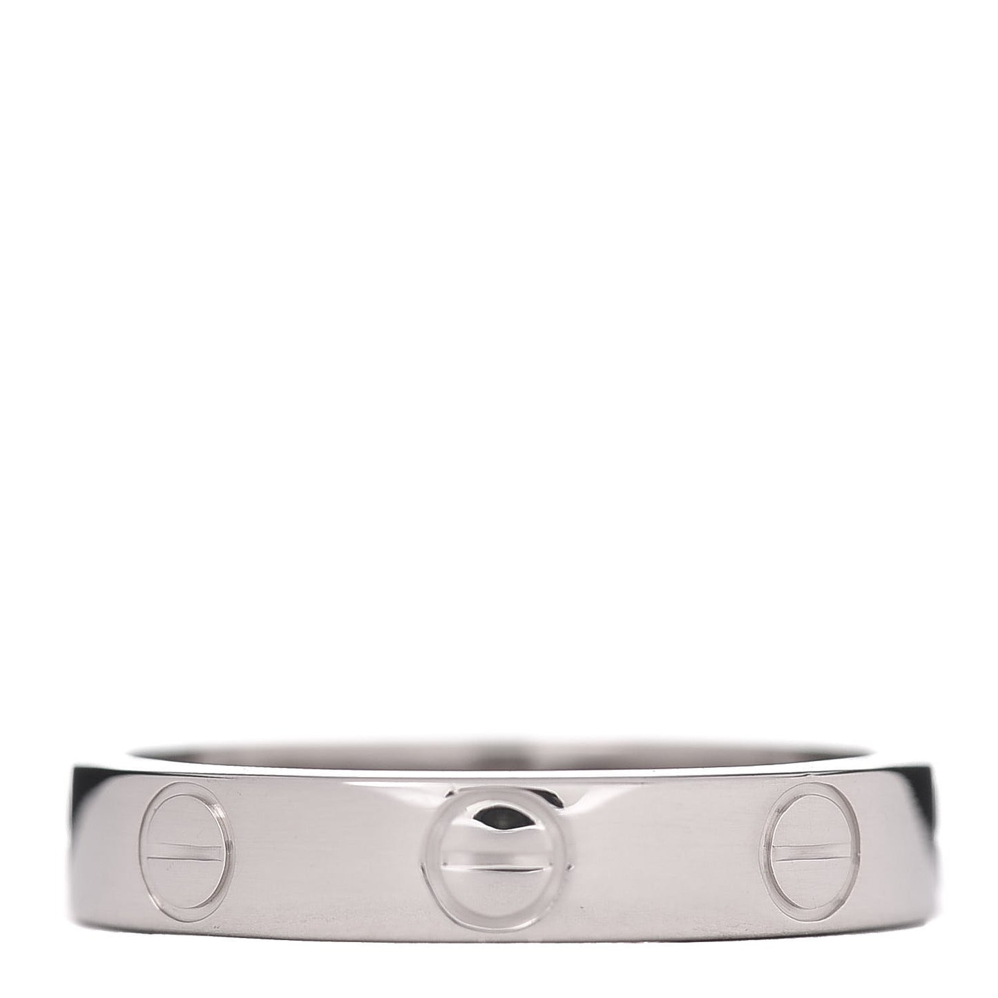 18K White Gold 3.5mm LOVE Wedding Band Ring 49 4.75