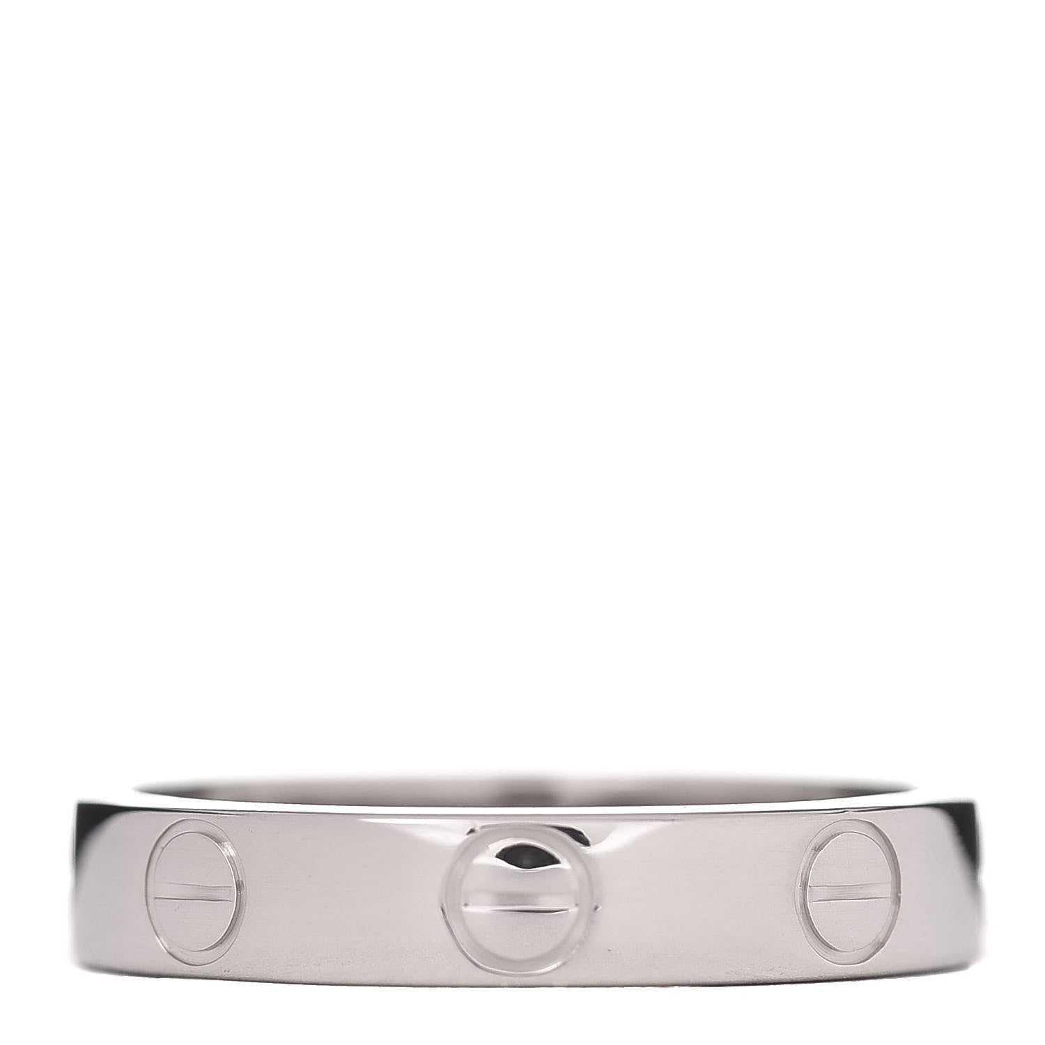 Cartier 18K White Gold 3.5mm LOVE Wedding Band Ring 49 4.75 1 of 4