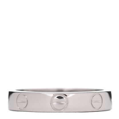Cartier 18K White Gold 3.5mm LOVE Wedding Band Ring 49 4.75 1 of 4
