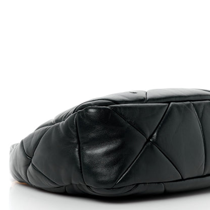 Prada Nappa Re-Nylon Triangle Quilted Patchwork System Shoulder Bag Black 10 of 12