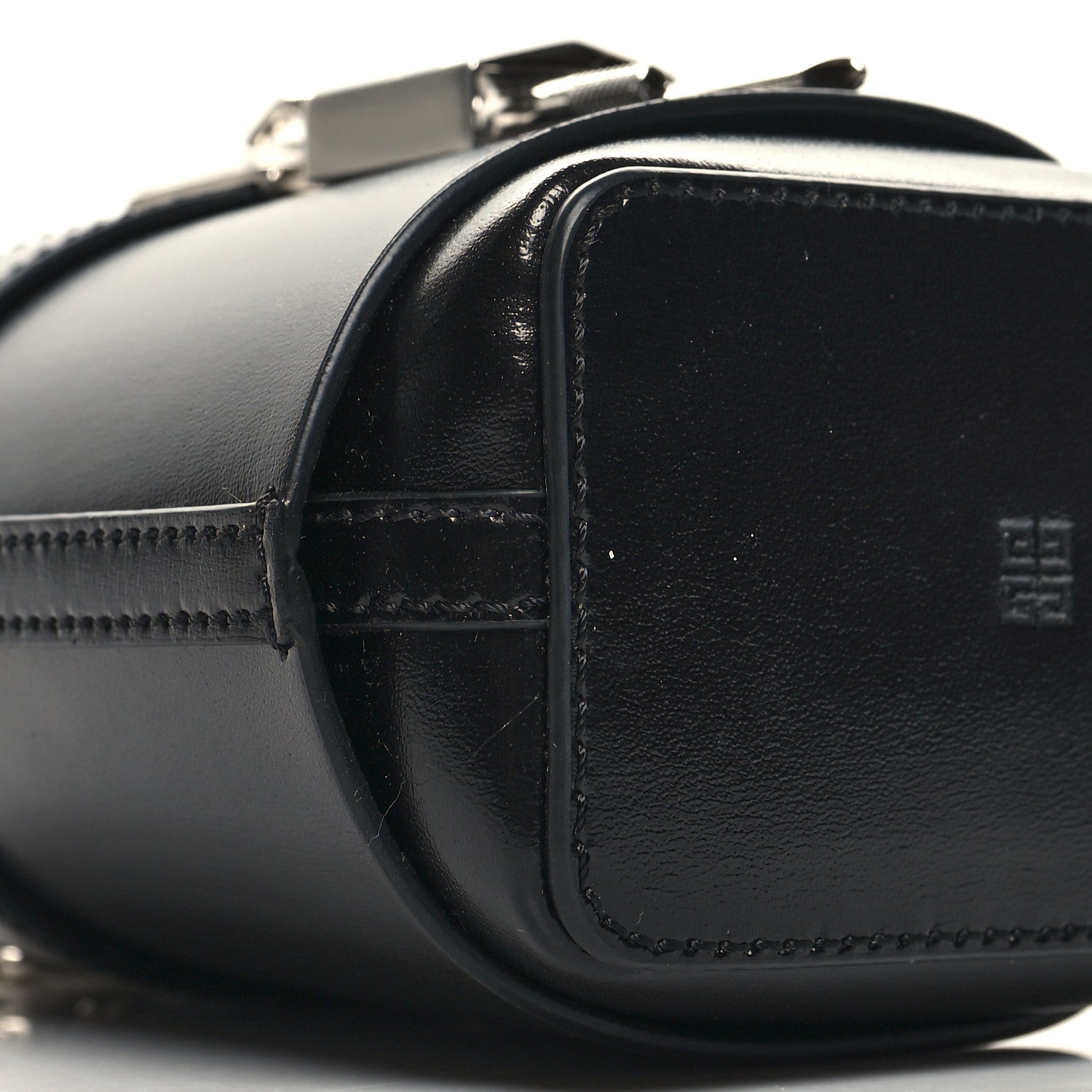 Givenchy Box Calfskin Micro Shark Lock Bucket Bag Black 9 of 10