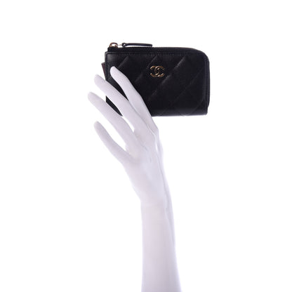 Chanel Caviar Quilted Key Holder Case Black 3 of 9