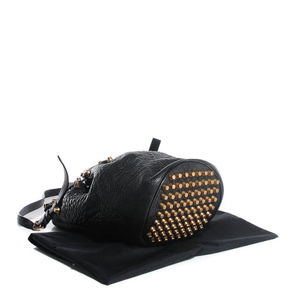 Alexander Wang Pebbled Lambskin Diego Bucket Bag Black Antique Brass Hardware 4 of 7