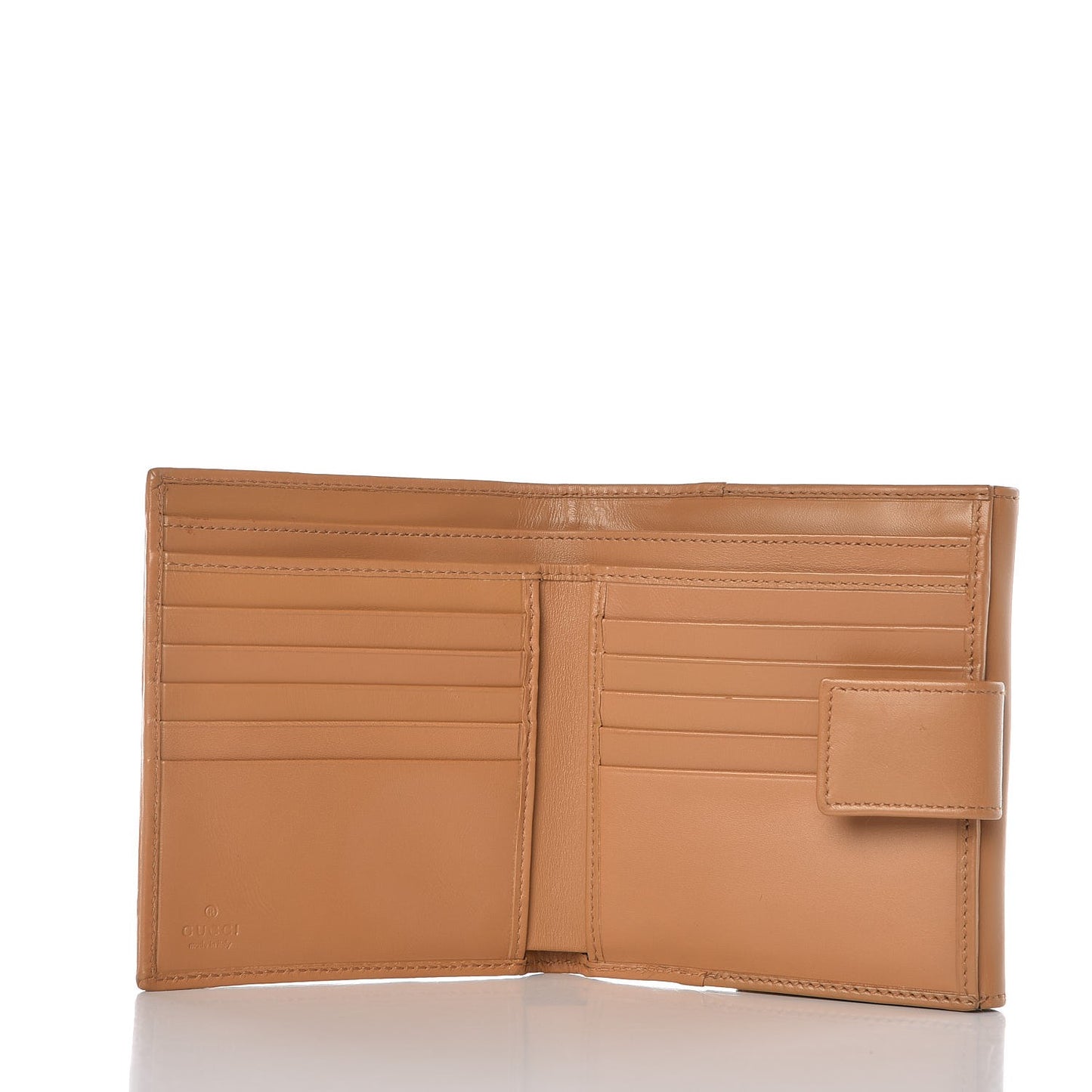 Monogram Compact French Flap Wallet Camel