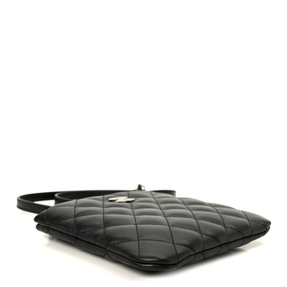 Chanel Lambskin Quilted Uniform Crossbody Bag Black 4 of 11